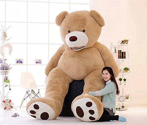Hugme 200 cm Plüsch Giant Kuscheltier Baby XXL Riesen bär Plüsch-bär Hellbraun (200cm) – Bild 3
