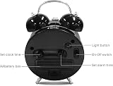 OWill Twin Bell Alarm Clock 4 Inches Loud Battery Operated Retro Bedside view 4