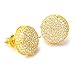 Men's Full Iced Out Cubic Zirconia Round Setting Screw Back Earring BE 11403
