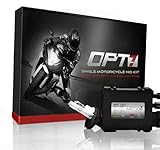 OPT7 Blitz 35w Single HID Kit for Motorcycles - 4x Brighter - All Bulb Sizes and Colors - Simple Install - 2 Yr Warranty [H4 Hi-Lo - 8000K Ice Blue]