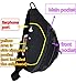 20” HBAG Sling Backpack Single Strap Shoulder Bag, Audio & Bottle Pocket, Black