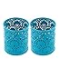 EasyPAG 2 Pcs Cute Floral Desk Pencil Holder 3-1/4 inch Dia x 3-3/4 inch High Round Cup Pen Organizer,Dark Teal