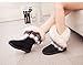 Not100 Women Winter Warm High Long Snow Ankle Boots Faux Fox Rabbit Fur Tassel Shoes (US8, black)