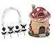 Juvale Mini Garden Gnome Fairy Village Statue Set, Whimsical Home Decor (7 Piece Set)