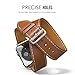 MoKo Band for Apple Watch Series 1 Series 2, Luxury Genuine Leather Smart Watch Band Strap Double Tour Replacement for 38mm Apple Watch 2015 and 2016, Brown (Not Fit 42mm Versions)