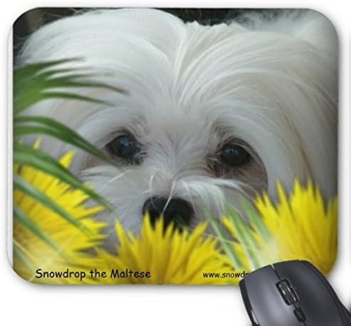 Fioieypo Standard Gaming Mousepad Snowdrop The Maltese Mouse Pad