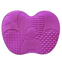 Tzaao - Glass Scraper - Silicone Makeup Brush Cleaning Mat Scrubbing Pad Gloves With 7 Separate Sucker Solid Adsorption - Brush Outdoors Attachment Cloth Rake Round Glove Tool Bowl Paint Bucket Coil C