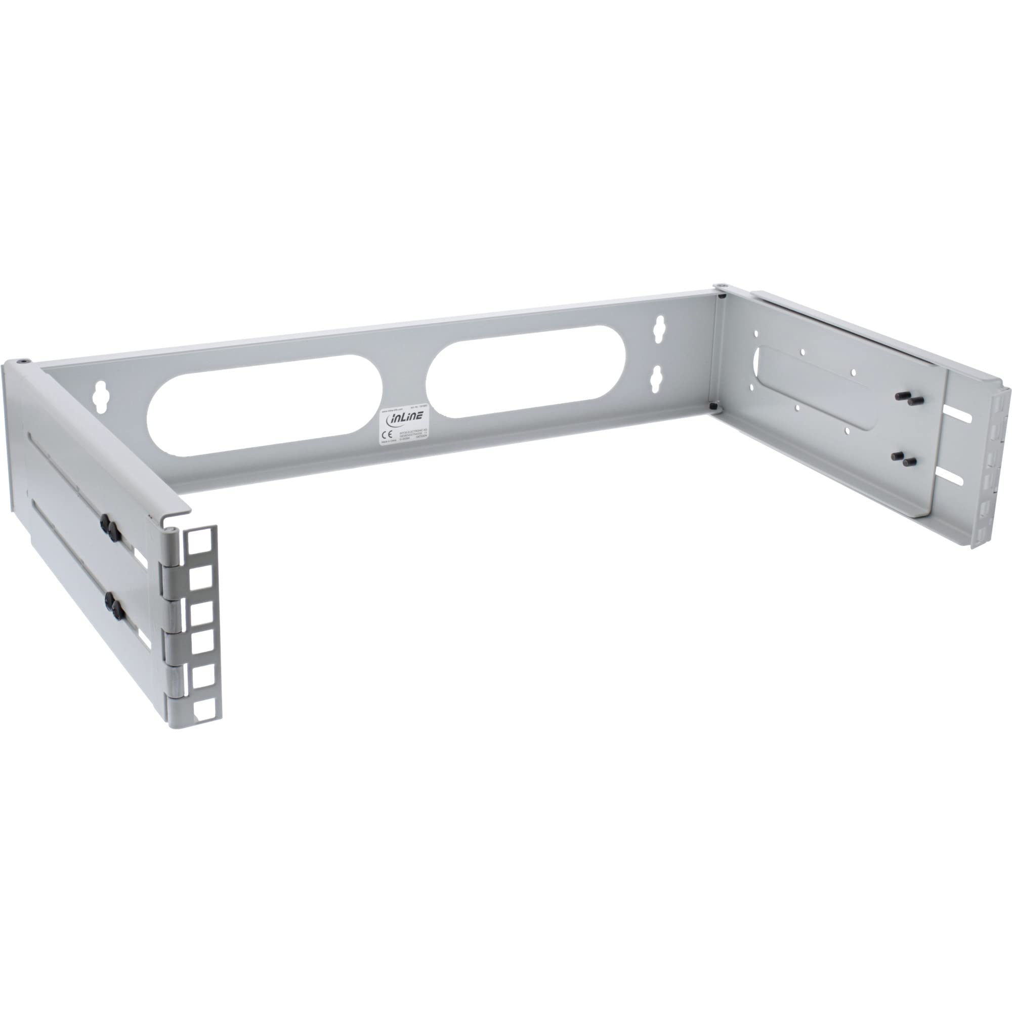 InLine® 19 Inch Wall Mounted Rack 2U 24-40 cm Depth Grey