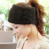 Flammi Women's Twist Flower Knit Headband Ear Warmer