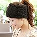 Flammi Women's Twist Flower Knit Headband Ear Warmer