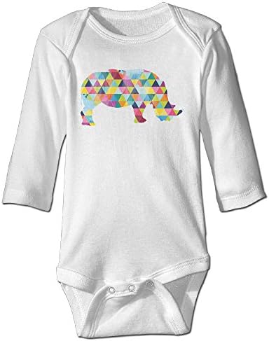 Baby Onesie Rhino Geometric Colourful Baby Clothes Infant Outfits Long Sleeve Bodysuit