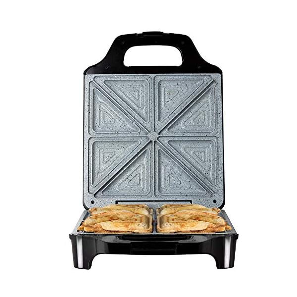 Tower-T27021-4-Slice-Deep-Fill-Sandwich-Maker-with-Easy-Clean-Non-Stick-Plates-Automatic-Temperature-Control-Cool-Touch-Handle-1600-W-Black Tower T27021 4-Slice Deep Fill Sandwich Maker with Easy Clean, Non-Stick Plates, Automatic Temperature Control, Cool…