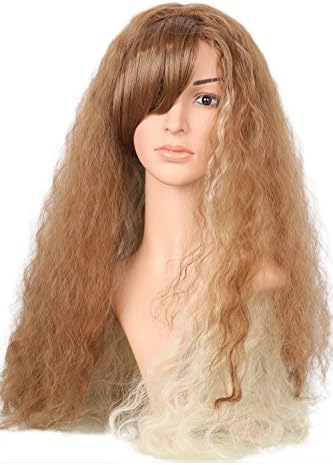 Girls Curly Blonde Weave Hair Wig Costume Accessories for Halloween Long