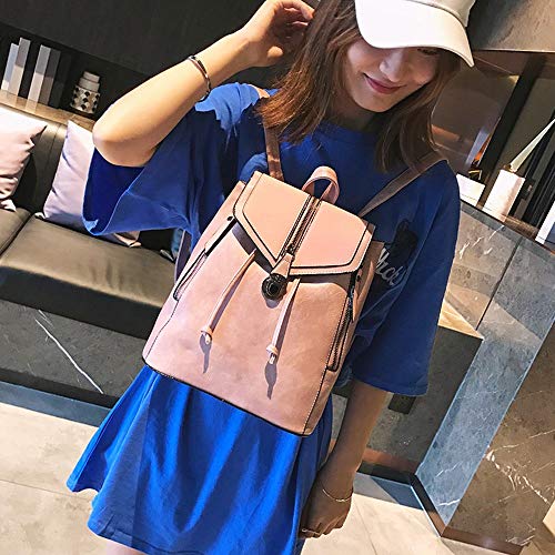 Clearance Sales!! ZOMUSAR Women Backpack Purse PU Leather Convertible Ladies Rucksack Zipper Pocket Crossbody Shoulder Bag (Pink)