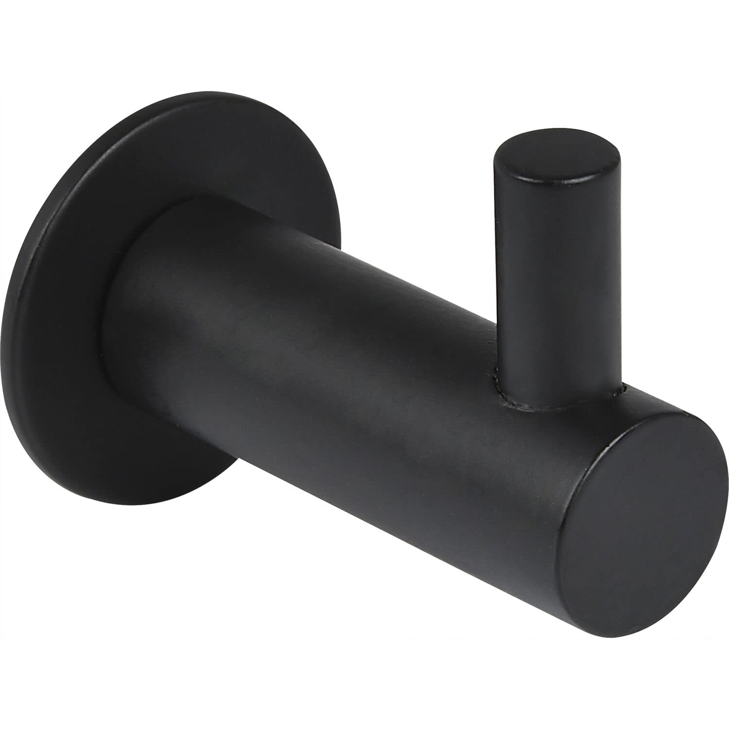 Technik Team MH.363047.161 Tonina 2 Coat Hook with Plate Diameter 30 mm Coat Hook Depth 47 mm Steel Black Silver