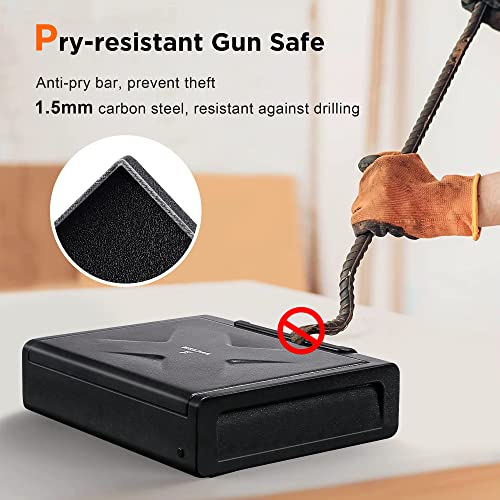 SYCEES Biometric Fingerprint Gun SafeQuick Access,100 Fingerprints