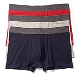 Basic Outfitters 3-Pair Men's Solid Cotton Stretch Boxer Trunks - Assorted Colors