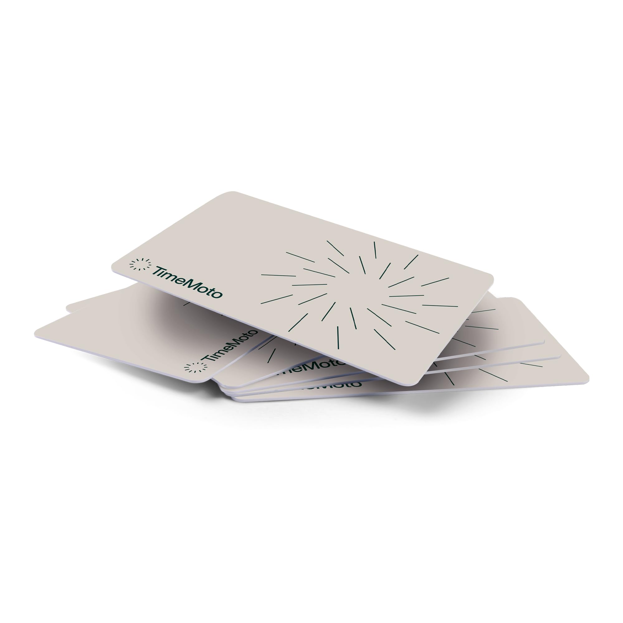 TimeMoto RF—100 RFID Badges, Set of 25, Compatible with TimeMoto Employee Time Clocks, Compact, Credit-Card Size, 125 kHz Frequency, 7cm Detection Distance