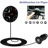 Bluetooth FM Transmitter,JZxin Car Kit Hands-Free Wireless Calling Magnetic Mount Music Adapter Receiver with USB Charger