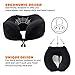 ZAMAT Breathable & Comfortable Memory Foam Travel Pillow, Adjustable Travel Neck Pillow for Airplane Travel, 360° Stable Neck Support Airplane Pillow with Soft Velour Cover, Portable Bag (Dark Black)