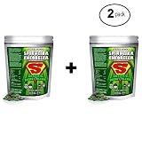 Spirulina Chlorella Super 50-50 Energy-blend (Super-pack 1,000 Tablets). Raw Organic Gluten-free non-GMO Green Superfood. High protein, chlorophyll & nucleic acids. No preservatives. (2 Pack)