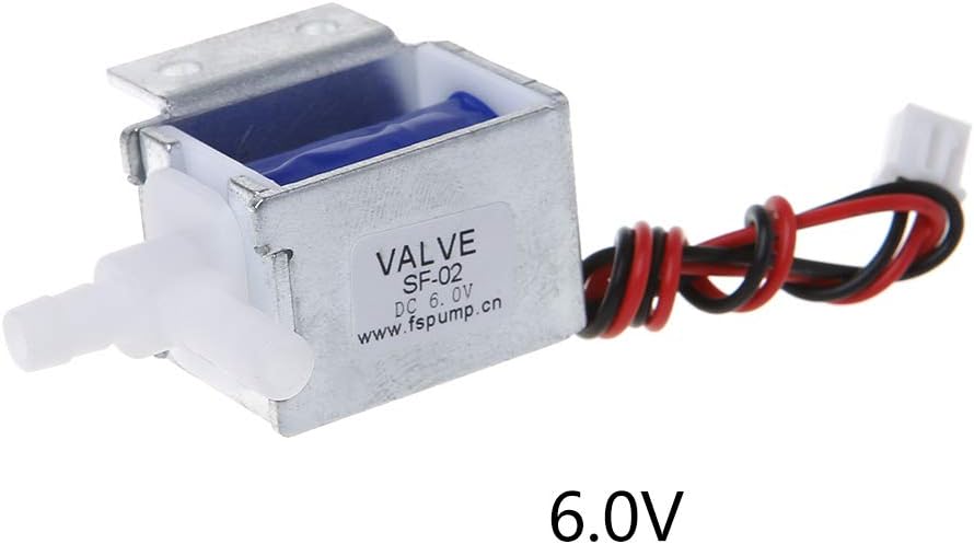 watersouprty Micro Electric Solenoid Valve N/C Normally Closed 6V 12V 24V Wires Gas Water Air Control Computer Components