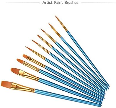 Paint Brushes Set - HTF 10 Pieces Premium Professional Paint Brushes for Making Art Painting,Acrylic Painting, Oil, Watercolor Painting etc