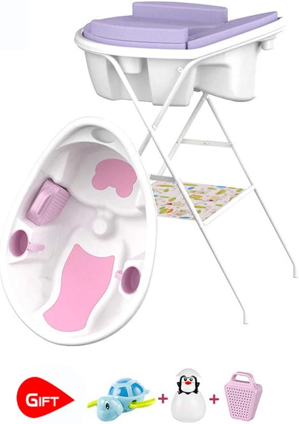 baby bath tub with stand and changing table