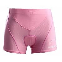 OSOPOLA Unisex 3D Sponge Padded Coolmax Bicycle Cycling Underwear Classic Bike Pant Pink XX-Large