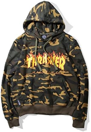 Men Thrasher Mag Flame Hoody Jacket -Diy &amp; Custom Pullover 2017 Hip-Hop