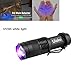 Ulako UV365nm White Light LED Adjustable Focus Flashlight for Counterfeit Detection Document Verification Photography Bodily Fluid Identification