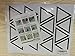 64pcs/Set Modern Vinyl Triangles Wall Decal Solid/Outline Triangles Pattern Wall Sticker DIY Home Decor Kids/Children Room Decor Stickers YYU-18 (Black)