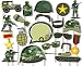 Birthday Galore Classic Camo- Army Military Photo Booth Props Kit - 20 Pack Party Camera Props Fully Assembled primary