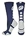 MadSportsStuff Football Logo Crew Socks (Navy/White, Small)