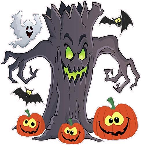 Beyyins Haunted Halloween Tree Wall Decor Decal
