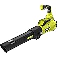 RYOBI RY40407BTLVNM 125 MPH 550 CFM 40-Volt Lithium-Ion Brushless Cordless Variable-Speed Jet Fan Leaf Blower (Tool-Only)