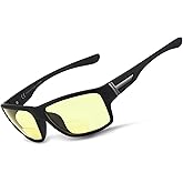 SKYOAK Upgraded Premium Ultralight Bifocal Night Vision Reading Glasses Men, TR 90 Frame Wrap Around Design Nighttime Driving Anti Glare Ideal for Low Light Conditions +2.0