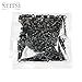 Neitsi 5mm Silicone Lined Micro Rings Links Beads Linkies for I Bonded Tipped Hair Extensions (500pcs, Black)