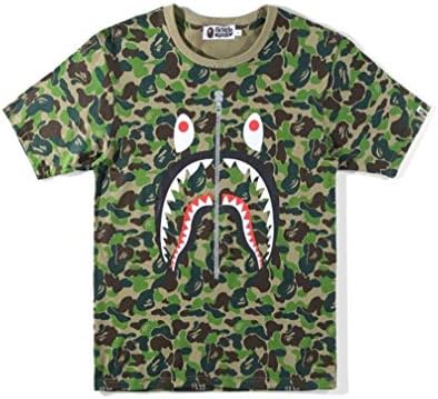 Wupi Fashion Bape Casual Crewneck Camo Short Sleeve T-Shirt for Men/Women
