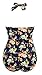 Angerella Retro Vintage Floral One Piece Pin Up Monokinis Swimsuit Navy,5XL