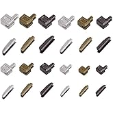 PH PandaHall 12 Sets Metal Zipper Repair Stopper #3#5#8#10 Latch Slider Retainer 3 Colors Insertion Pin Bottom Zipper Stopper