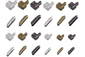 PH PandaHall 24pcs Metal Zipper Latch Slider Retainer 3 Color #3#5#8#10 Insertion Pin Zipper Bottom Zippers Stopper for Metal Zippers Repair Zip Sewing Replacement DIY