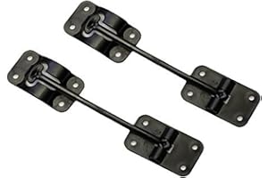 H. Bowes 2 Pack: RV T-Style Door Holder Catch 6" for Latch Holder Camper Trailer Cargo Hatch Black