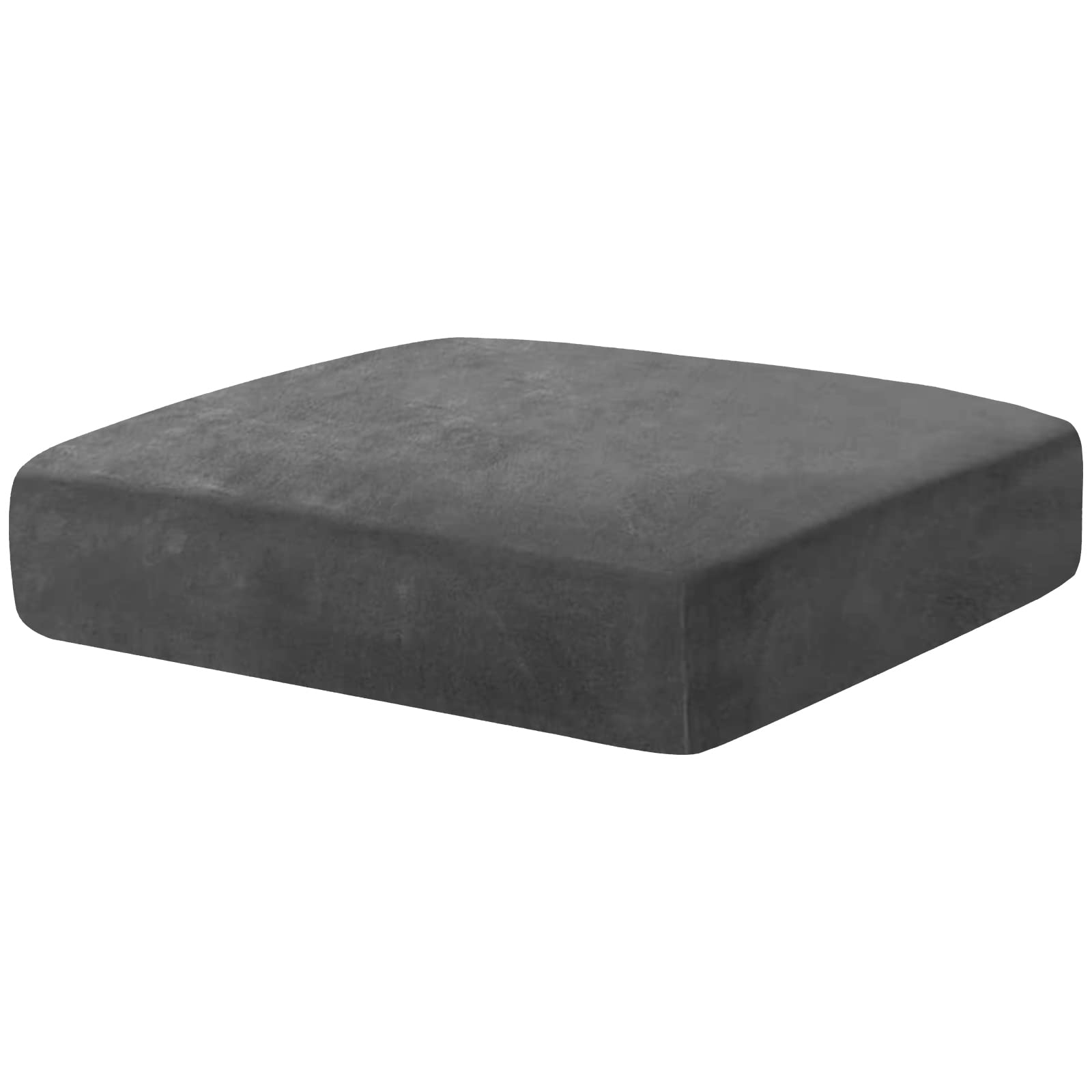 CHELZEN Velvet Sofa Seat Cushion Cover, Stretch Sofa Cushion Slipcovers, Couch Cushion Covers, Replacement for Individual Cushion Furniture Protector(Large 1 Seater, Gray)