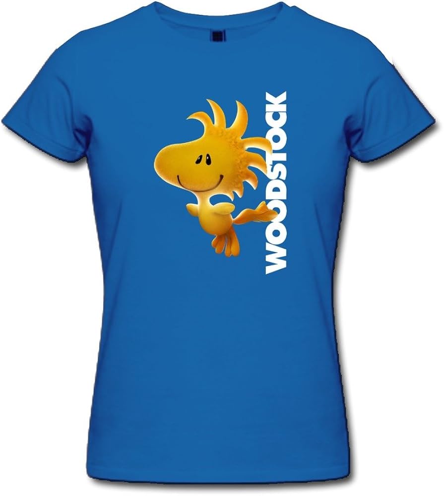 Jiaso Women's Cartoon Peanuts Woodstock Tees