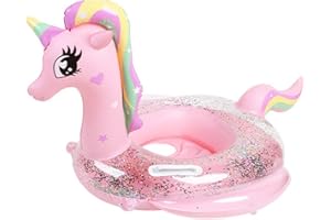 UMBWORLD New Baby Swimming Pool Floats for Toddler Kids 8-48 Months Under 44lb, Inflatable Swim Ring Water Raft with Seat for Summer Beach Outdoor Children Infant Bath Toys