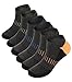 Men's Low Cut Athletic Socks-6 Pairs Ankle Quarter Socks with Cushion Liner