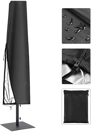 Amazon Com Decwang Veranda Patio Umbrella Cover Waterproof Market Parasol Covers With Zipper And Storage Bag Universal 7 11 Diameter Outdoor Large Umbrellas Garden Outdoor