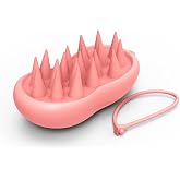 YalsFTY Silicone Scalp Massager Shampoo Brush &ndash; Ergonomic, Waterproof Scalp Scrubber for Hair Growth &amp; Dandruff Removal &ndash; Ideal for Wet &amp; Dry Hair Care