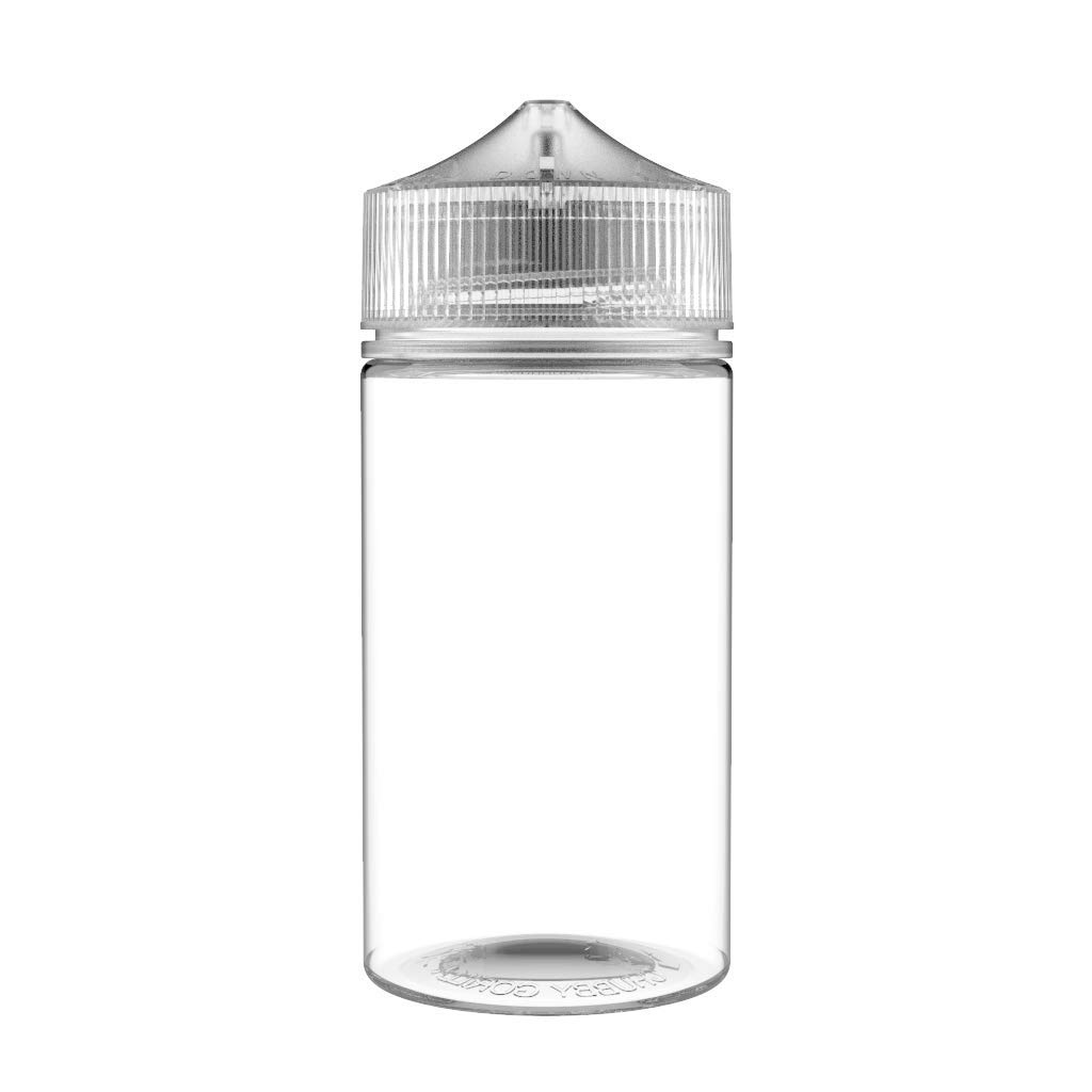 Chubby Gorilla V3 3x 200ml PET Bottles for Liquids, Oils and E-Liquid - Dropper Bottles (Clear Bottle With Clear Cap)